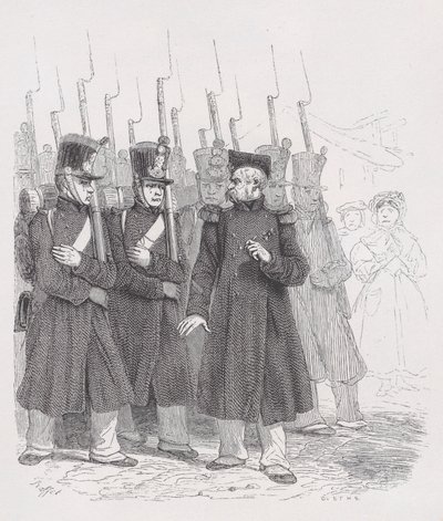 El viejo cabo del libro Obras completas de Béranger, 1836 de Auguste Raffet