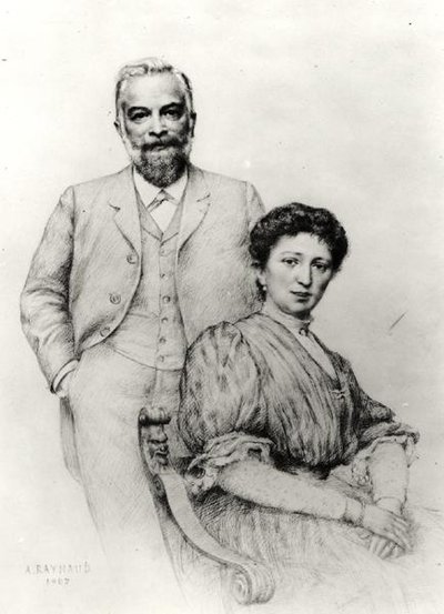 Adolphe Giraudon (1849-1929) y su esposa, Claire, 1907 de Auguste Raynaud