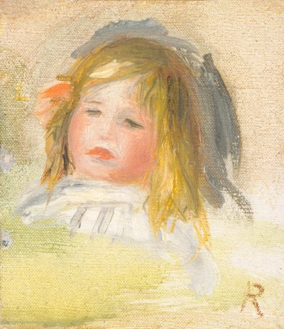 Niño con cabello rubio de Auguste Renoir