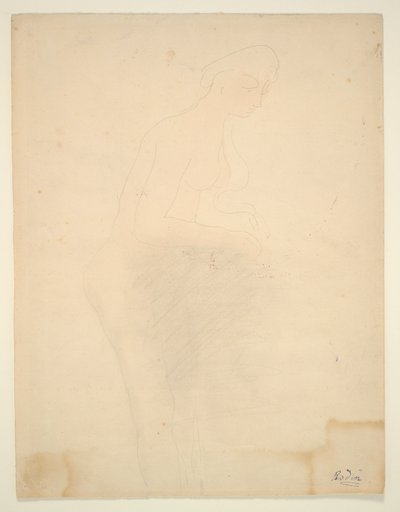 Desnudo de pie, perfil derecho de Auguste Rodin