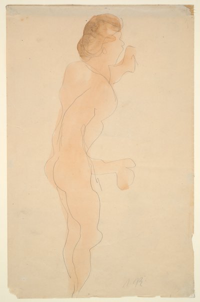 Desnudo de pie, de lado y de espalda de Auguste Rodin