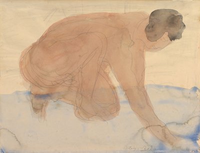 Figura desnuda en manos y rodillas, 1900-1910 de Auguste Rodin