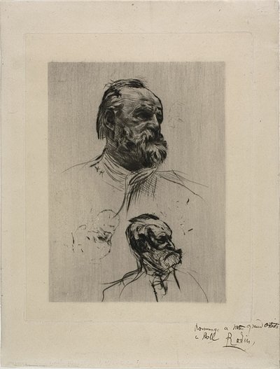 Retrato de Victor Hugo, vista de tres cuartos de Auguste Rodin
