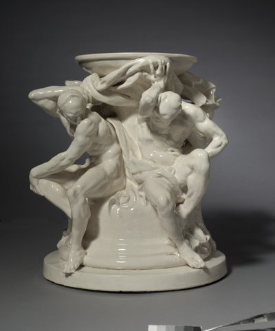 Titanes, soporte para un jarrón, diseñado por Albert-Ernest Carrier-Belleuse de Auguste Rodin