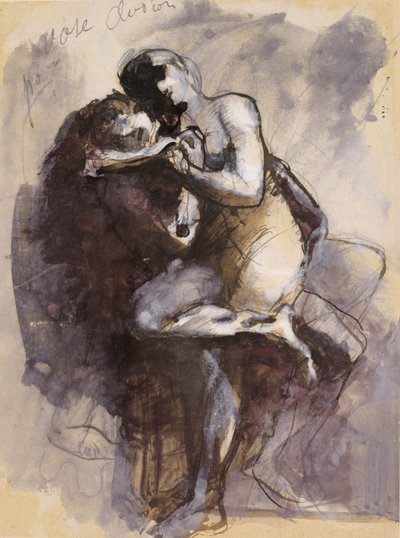 Vaso Clodion (Amantes) c.1880 de Auguste Rodin
