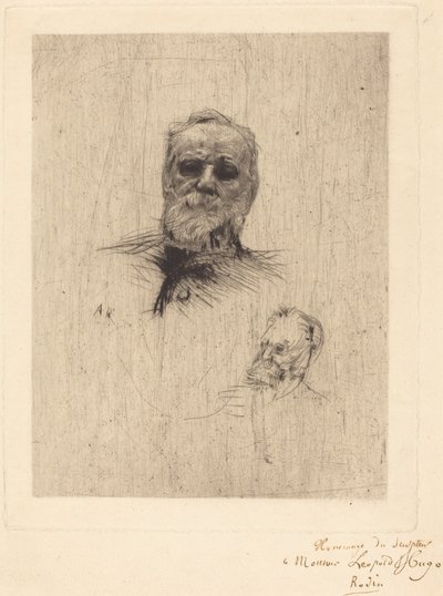 Victor Hugo, de frente de Auguste Rodin