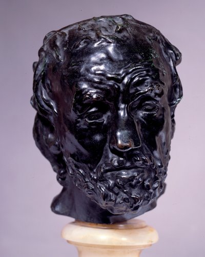 Cabeza de hombre con nariz rota de Auguste Rodin