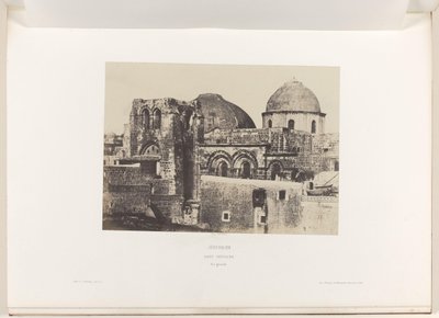 Vista de la Iglesia del Santo Sepulcro en Jerusalén Jerusalén. San Sepulcro. Vue generale (título sobre objeto) de Auguste Salzmann