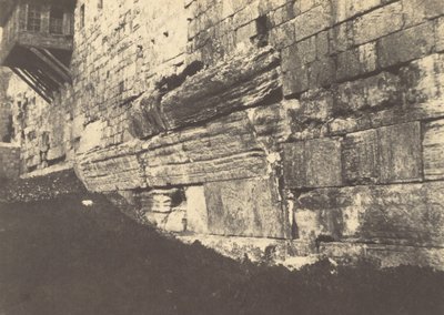 Jerusalén. Recinto del Templo. Arco del puente salomónico que unía Moria a Sion de Auguste Salzmann