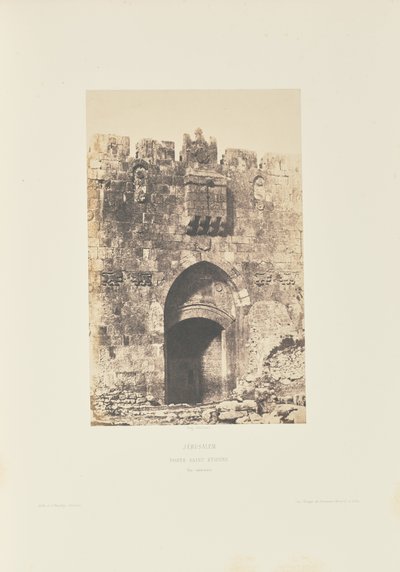 Jerusalén. Puerta de San Esteban. Vista exterior de Auguste Salzmann