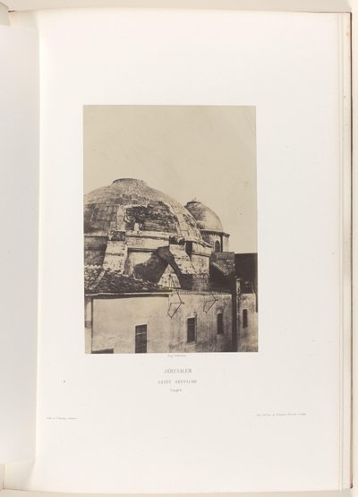 Cúpula de la Iglesia del Santo Sepulcro en Jerusalén Jerusalén. San Sepulcro. Coupole (título sobre objeto) de Auguste Salzmann
