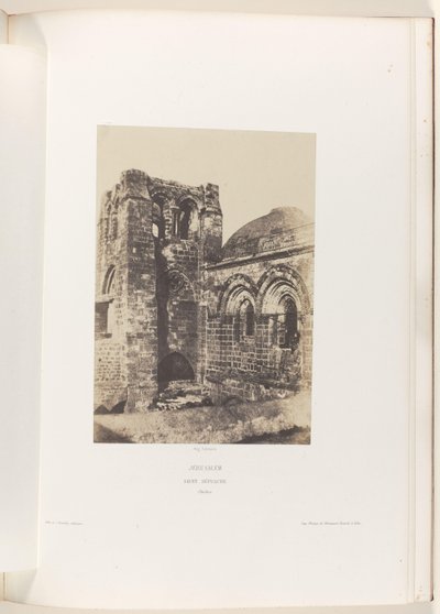 Torre de la Iglesia del Santo Sepulcro en Jerusalén Jerusalén. San Sepulcro. Clocher (título sobre objeto) de Auguste Salzmann