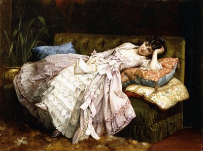 Una belleza reclinada de Auguste Toulmouche