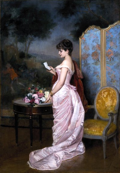 "La carta de amor" de Auguste Toulmouche de Auguste Toulmouche