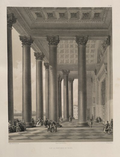 El portal norte de la Catedral de San Isaac De: La construcción de la Catedral de San Isaac, 1845 de Auguste de Montferrand