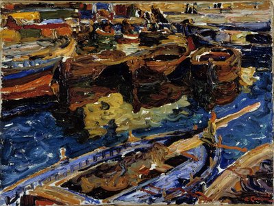Barcos en el Puerto Viejo de Marsella de Augustin Carrera