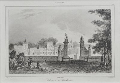 Vista del Palacio de Wilanów, 1840 de Augustin François Lemaiand#770tre