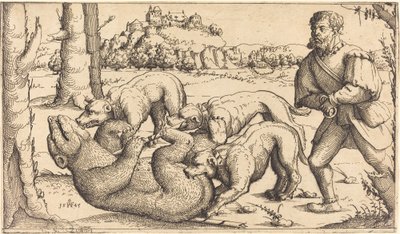 Caza de osos de Augustin Hirschvogel