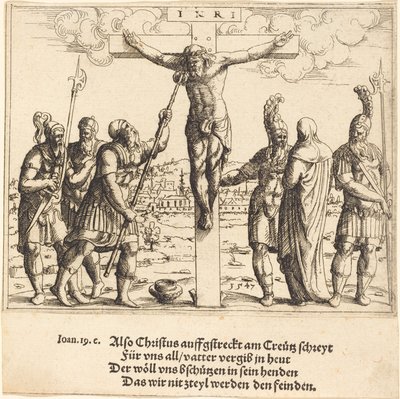 Cristo recibe vinagre para beber de Augustin Hirschvogel
