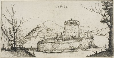 Fortaleza en un lago de Augustin Hirschvogel
