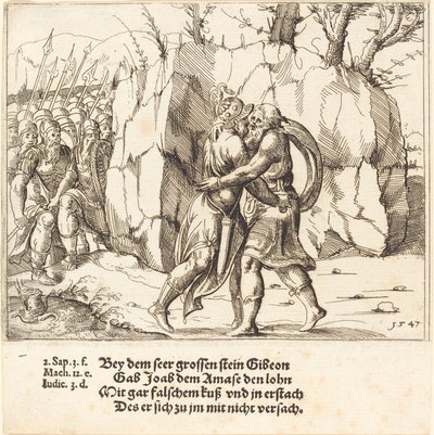 Joab traiciona a Abner de Augustin Hirschvogel