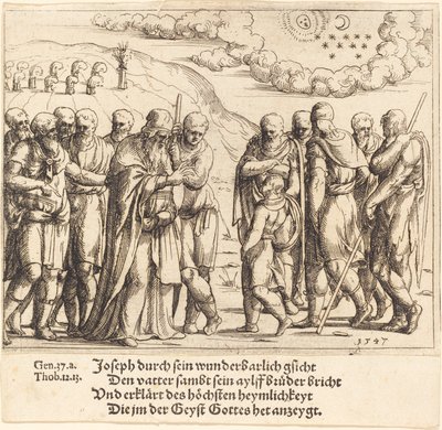 José cuenta sus sueños, 1547 de Augustin Hirschvogel
