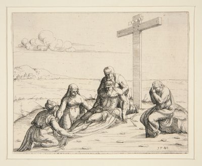 José y Nicodemo con el Cuerpo de Cristo de Augustin Hirschvogel