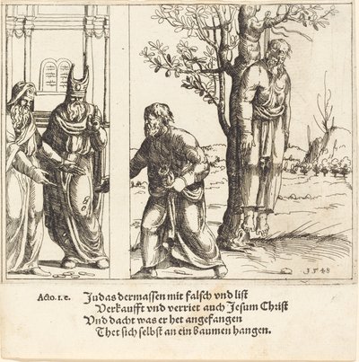 Judas Devuelve las Treinta Piezas de Plata de Augustin Hirschvogel