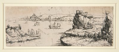 paisaje con río de Augustin Hirschvogel