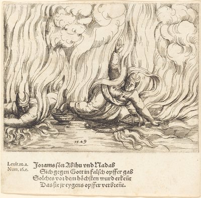 Nadab y Abiú de Augustin Hirschvogel