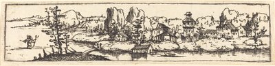 Paisaje Fluvial con San Cristóbal de Augustin Hirschvogel