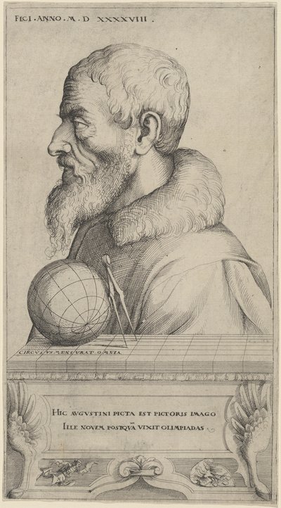 Autorretrato, 1548 de Augustin Hirschvogel