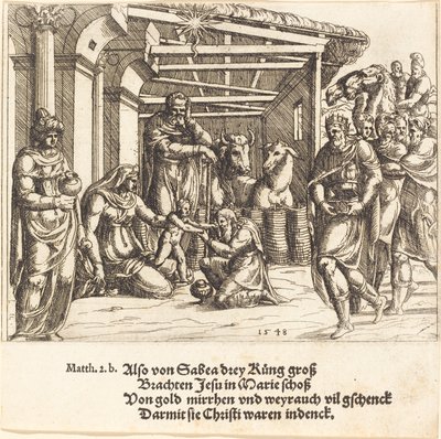 La adoración de los magos, 1548 de Augustin Hirschvogel