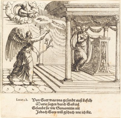 La Anunciación de Augustin Hirschvogel