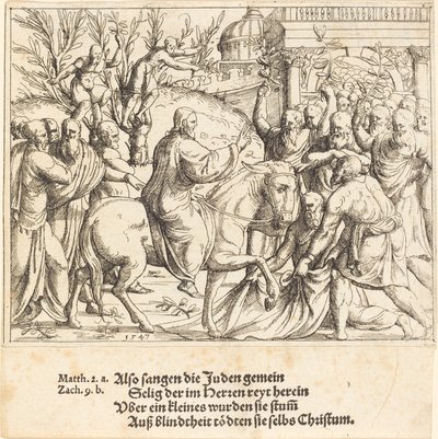 La entrada en Jerusalén de Augustin Hirschvogel
