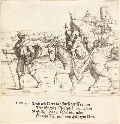 La Sagrada Familia Regresa de Egipto, 1549 de Augustin Hirschvogel