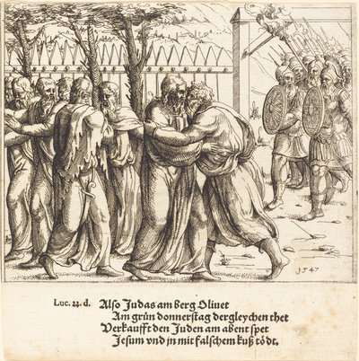 El beso de Judas de Augustin Hirschvogel
