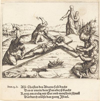 La crucifixión de Augustin Hirschvogel