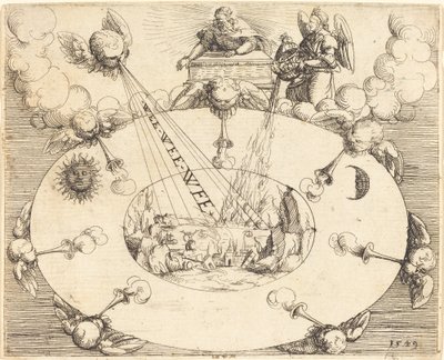 La apertura del séptimo sello, 1549 de Augustin Hirschvogel