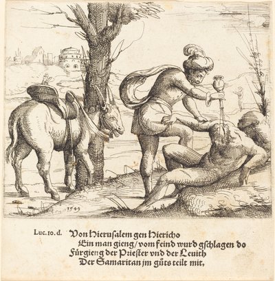La Parábola del Buen Samaritano de Augustin Hirschvogel