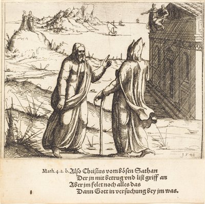 La tentación de Cristo de Augustin Hirschvogel