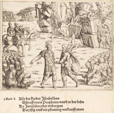 La victoria de Judas Macabeo sobre Niccanor de Augustin Hirschvogel