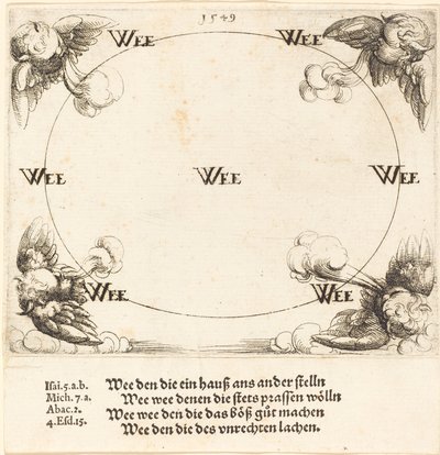 Ay de los escribas y fariseos, 1549 de Augustin Hirschvogel