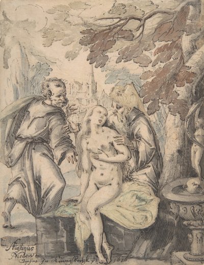 Susana y los ancianos, 1622-60 de Augustin Medow