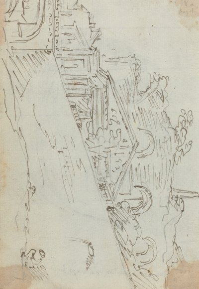 Ruinas Antiguas en la Orilla del Tíber de Augustin Pajou