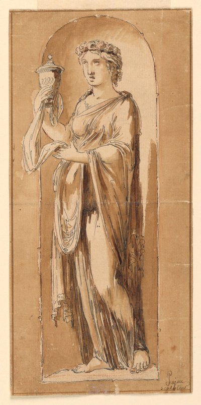 Diseño para una Escultura en un Nicho de Augustin Pajou