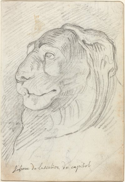 Cabeza de León de la Escalera Capitolina de Augustin Pajou