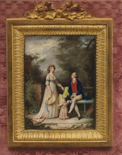 Retrato del artista Augustin Ritt y su familia de Augustin Ritt