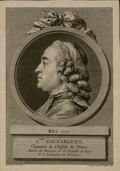 Retrato de Charles Gauzargues de Augustin Saint Aubin de