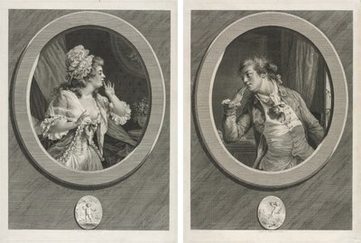 Sed al menos discreto y podréis contar conmigo (pareja) de Augustin de Saint-Aubin